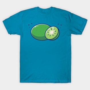 Kiwi And Slices Of Kiwi Cartoon T-Shirt